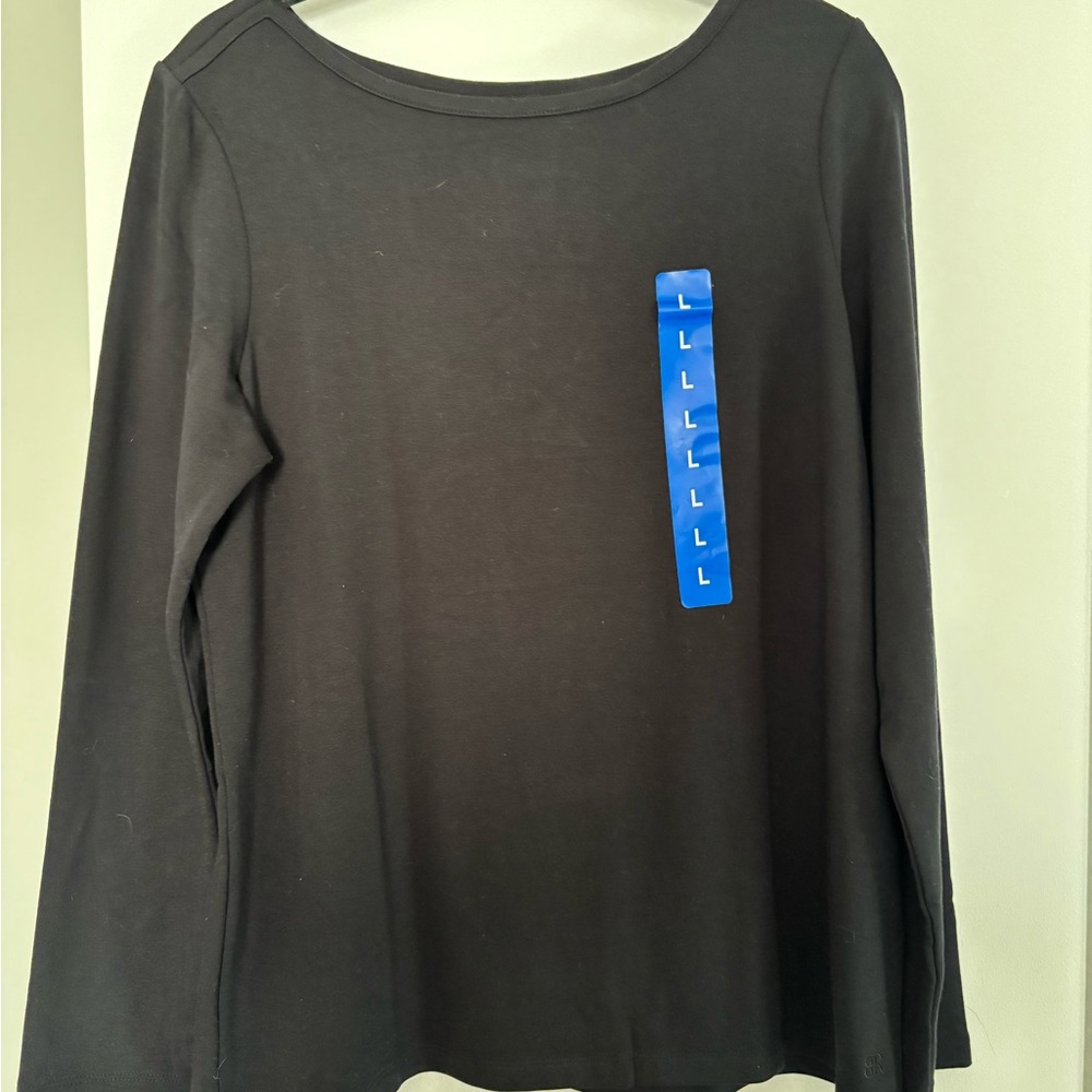 Banana Republic Black Long Sleeve Top